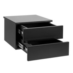 Furniture To Go Avignon Bedside Table With 2 Drawers In Black - thumbnail 4
