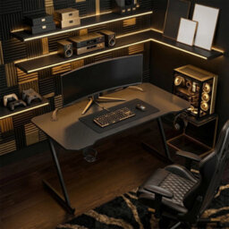 Gaming Desk W/ Mouse Pad, Cup & Headphone Hook - thumbnail 5