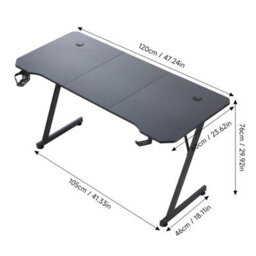 Gaming Desk W/ Mouse Pad, Cup & Headphone Hook - thumbnail 2