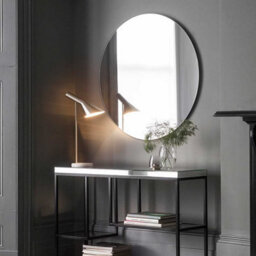 Xample Gallery Hayle Black Round Mirror 100Cm Wall Mirror With Stylish Metal Frame, Mdf & Glass, Wall Fitting Included - thumbnail 3