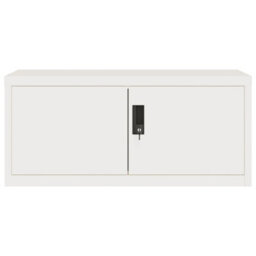 Berkfield File Cabinet White 90X40X220 Cm Steel - thumbnail 4