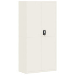 Berkfield File Cabinet White 90X40X220 Cm Steel - thumbnail 7