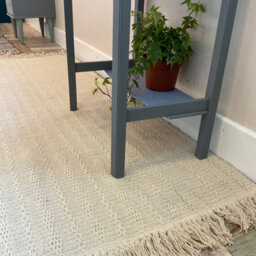 Second Nature Online Tarkarli Natural Rug Cotton Textured And Hand Woven 120 Cm X 180 Cm - thumbnail 4