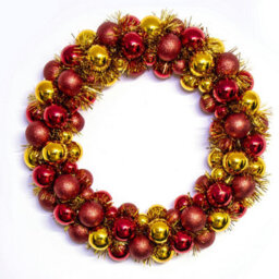 Christmas Tree World 56Cm Red & Gold Shatterproof Bauble Wreath - thumbnail 2