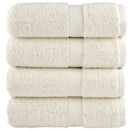 Berkfield Premium Wash Towels Solund 4 Pcs Cream 30X30 Cm 600 Gsm