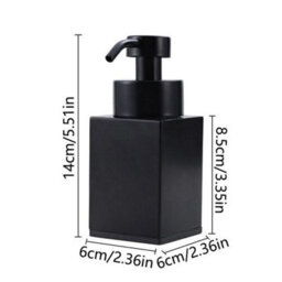 Soap Shampoo Dispenser Refillable Hand Pump Liquid Bottle Kitchen Bathroom  Black - thumbnail 2