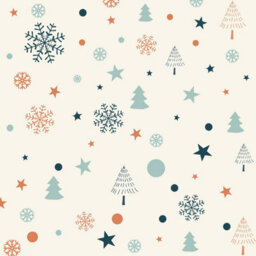 Quote My Wall Boho Teal Orange And Blue Christmas Window Stickers, Mini Christmas Decals Decorations, Christmas Tree & Snowflakes - thumbnail 4
