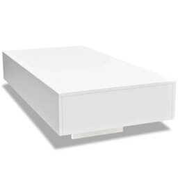 Vidaxl Coffee Table High Gloss White Coffee Tables - thumbnail 2