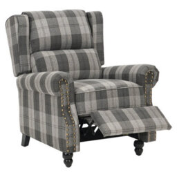 Upholstered Linen Recliner Chair With Footrest Push Back Lounge Armchair Sleeper - thumbnail 6
