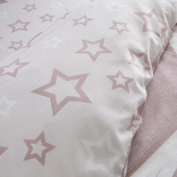 Smart Living Duvet Cover With Pillowcases Polycotton Quilt Bedding Covers Comfy Breathable Comforter Cover Set - Blush Pink - thumbnail 2
