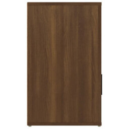 Berkfield Bedside Cabinet Brown Oak 50X36X60 Cm Engineered Wood - thumbnail 8
