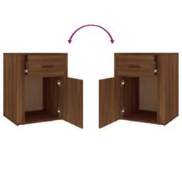 Berkfield Bedside Cabinet Brown Oak 50X36X60 Cm Engineered Wood - thumbnail 9