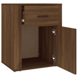 Berkfield Bedside Cabinet Brown Oak 50X36X60 Cm Engineered Wood - thumbnail 7
