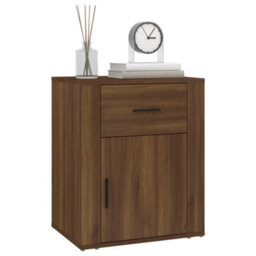 Berkfield Bedside Cabinet Brown Oak 50X36X60 Cm Engineered Wood - thumbnail 4