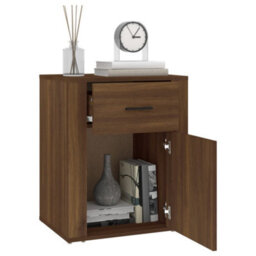 Berkfield Bedside Cabinet Brown Oak 50X36X60 Cm Engineered Wood - thumbnail 5