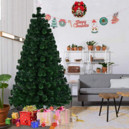 Shatchi 5Ft/150Cm Multicolour 8 Modes Fibre Optic Christmas Tree Led Pre-Lit - thumbnail 2