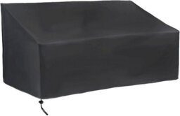 Black Waterproof Cover For Outdoor Bench, 147 X 83 79 Cm, Drawstring Sofa Cover, Suitable Sofas And Furniture - thumbnail 1