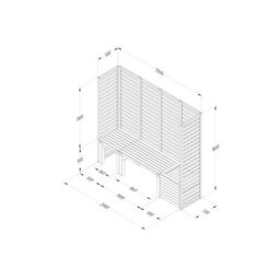 Forest Garden Modular Wooden Garden Seating Set Number 2 - thumbnail 5