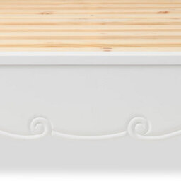 Statement Furniture Juliette French Style 6Ft Super King Bed With Wooden Headboard - White - thumbnail 7