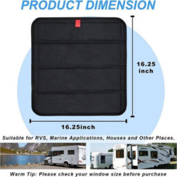 Black Rv Window Shade Skylight Cover Shade Foldable Rv Vent Sun Shade Curtain Vent - thumbnail 2