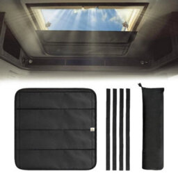 Black Rv Window Shade Skylight Cover Shade Foldable Rv Vent Sun Shade Curtain Vent - thumbnail 6