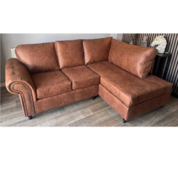 Brooklyn Suede Leather Right Hand Facing Corner Sofa - thumbnail 2