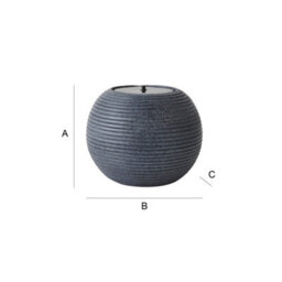 Valuelights Round Ribbed Solar Powered Outdoor Cascading Water Fountain Feature Garden Light - thumbnail 7