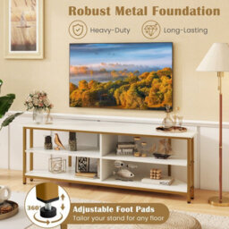 Gainoom 55Inch Media Entertainment Center Corner Tv Stand For Tvs Up To 60Inch Tv - thumbnail 8