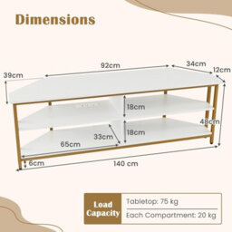 Gainoom 55Inch Media Entertainment Center Corner Tv Stand For Tvs Up To 60Inch Tv - thumbnail 2