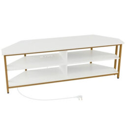 Gainoom 55Inch Media Entertainment Center Corner Tv Stand For Tvs Up To 60Inch Tv
