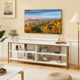 Gainoom 55Inch Media Entertainment Center Corner Tv Stand For Tvs Up To 60Inch Tv - thumbnail 6