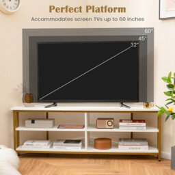 Gainoom 55Inch Media Entertainment Center Corner Tv Stand For Tvs Up To 60Inch Tv - thumbnail 4