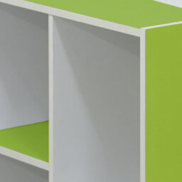 Walplus Furinno 5-Tier Reversible Color Open Shelf Bookcase , White/green 11055Wh/gr - thumbnail 6