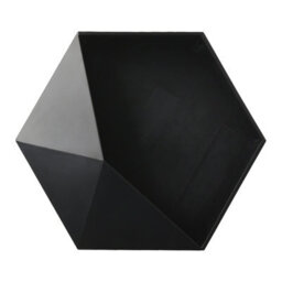 1 Pack Storage shelf, Home Black hexagonal wall box