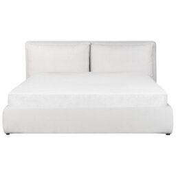 Beliani Ottoman Bed Velvet Bajonna 180 X 200 Cm (Eu Super King) Off-White - thumbnail 6