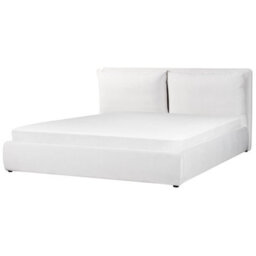 Beliani Ottoman Bed Velvet Bajonna 180 X 200 Cm (Eu Super King) Off-White - thumbnail 4