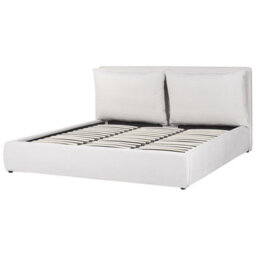 Beliani Ottoman Bed Velvet Bajonna 180 X 200 Cm (Eu Super King) Off-White - thumbnail 7