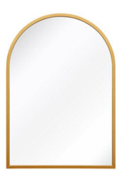 Mirroroutlet The Arcus Gold Metal Framed Arched Garden Wall Mirror 100Cm X 70Cm - thumbnail 2