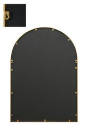 Mirroroutlet The Arcus Gold Metal Framed Arched Garden Wall Mirror 100Cm X 70Cm - thumbnail 4