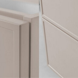 Heze Furniture Slim Modern 2 Cabinets Set Vanity Unit 120Cm With Worktop & Tall Cabinet 136Cm - Cashmere - thumbnail 5