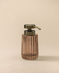 Cosmic Soap Dispenser, 300Ml, Resistant Glass, Large Button, Easy Refill, Ambar, Lido Collection