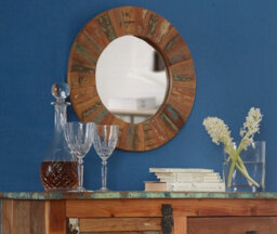 Buttercup Farm Coastal Large Framed Mirror - Wood - L5 X W85 X H85 Cm - thumbnail 4