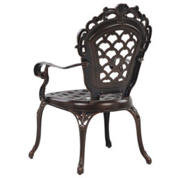 Beliani Set Of 2 Garden Chairs With Cushions Lizzano Metal Dark Brown - thumbnail 6