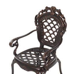 Beliani Set Of 2 Garden Chairs With Cushions Lizzano Metal Dark Brown - thumbnail 7