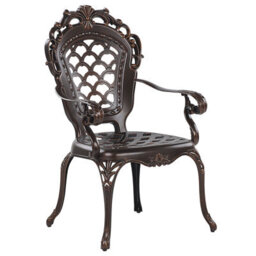 Beliani Set Of 2 Garden Chairs With Cushions Lizzano Metal Dark Brown - thumbnail 4