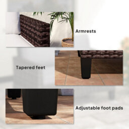 Wyld Haus Palo Brown Pe Rattan 2-Seater Outdoor Sofa With Cream Cushions - thumbnail 7