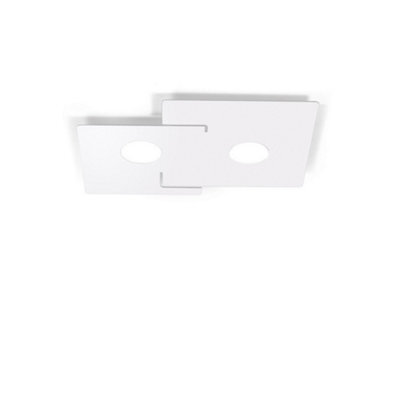 Luminosa Lighting Luminosa Square Lifestyle Surface Mounted Ceiling Light - White Finish, 2X Gx53 - image 1