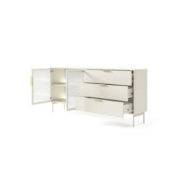 Arte Elegant Cashmere Sideboard Cabinet 181Cm - Ambient Led, Drawer Storage - thumbnail 3