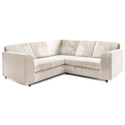 Furnishings For Less UK Ferguson Cream 5 Seater Fabric Corner Sofa L Shaped Jumbo Cord - Full Back - thumbnail 1