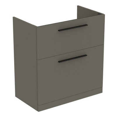 Ideal Standard I.life A Standard Matt Quartz Grey Freestanding Bathroom Vanity Unit (H) 853mm (W) 800mm - image 1